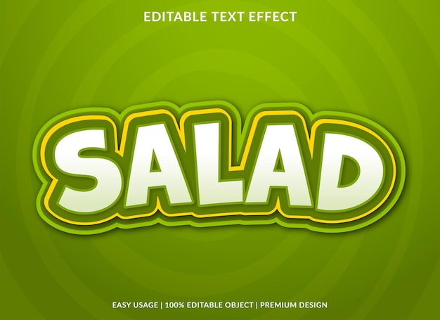 salad text effect template use for business logo and brand