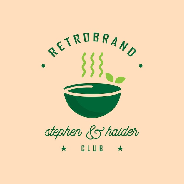 salade bar en menu logo emblemen en symbolen letters samenstelling met lijn kunst afbeelding