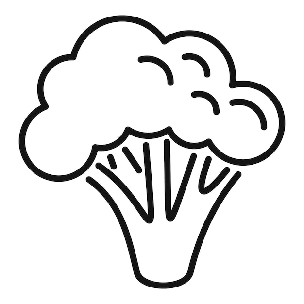 Salade brocoli pictogram overzicht vector Plantaardige broccoli Voedselplant