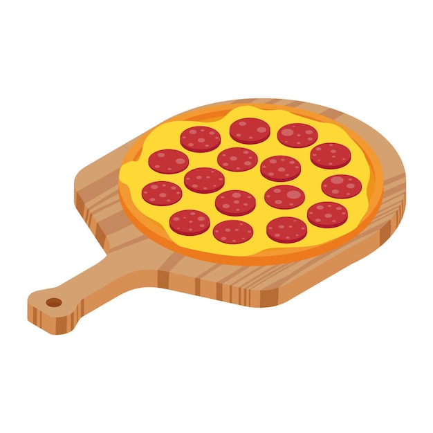 Вектор Пицца с салами для ресторанов или пиццерий