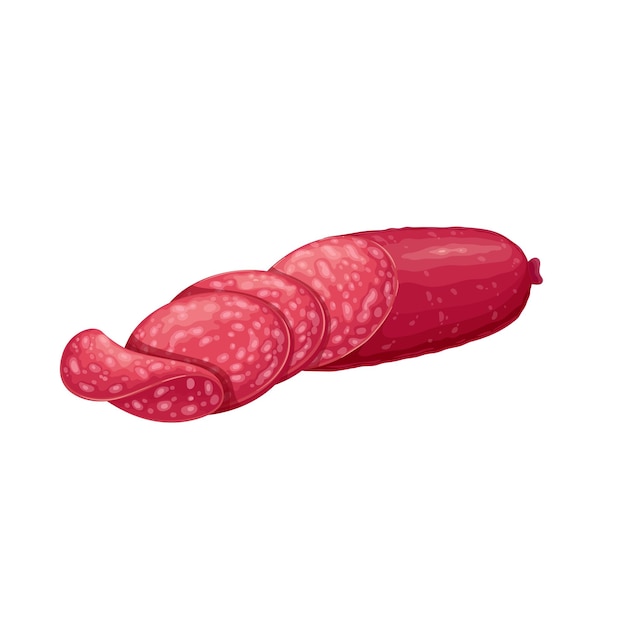 Vettore salsiccia di salame