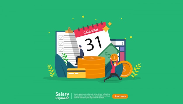 Salary payment concept