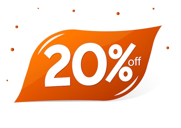 Sale 20 off discount banner vector illustration