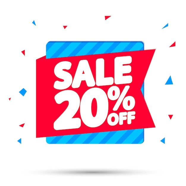 Sale 20 off discount banner vector illustration