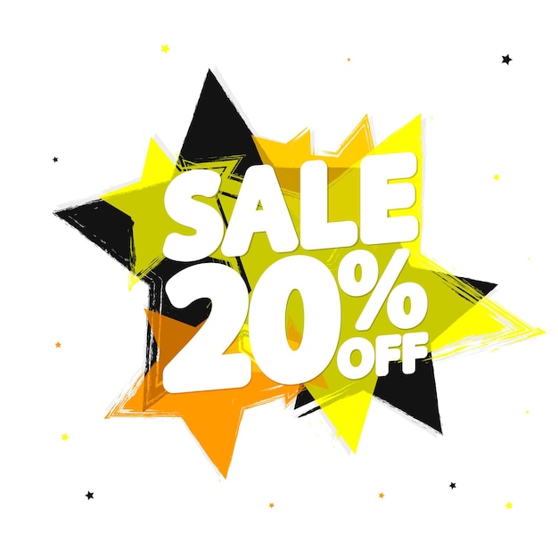 Sale 20 off discount banner vector illustration