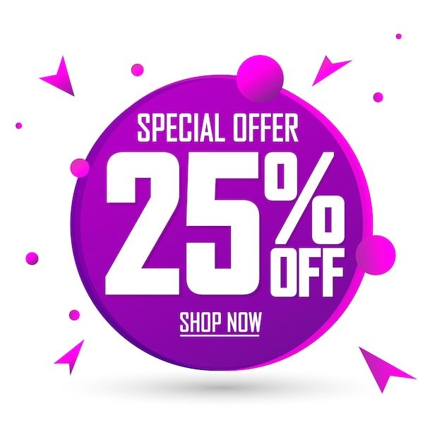 25% 할인 포스터 디자인 템플릿