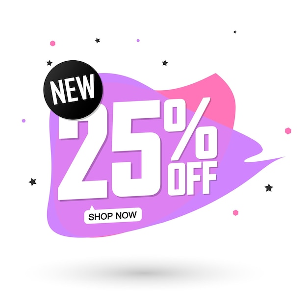 25% 할인 포스터 디자인 템플릿