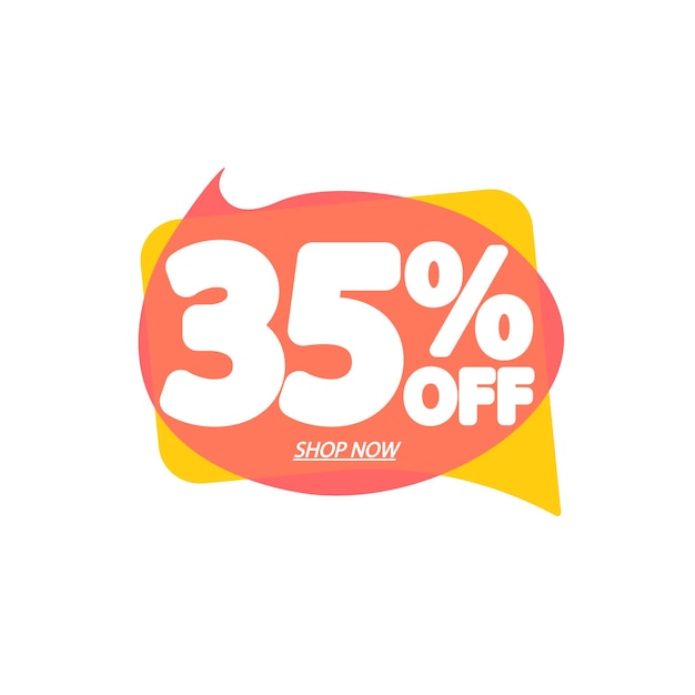 Sale 35 off poster design template discount banner vector illustration