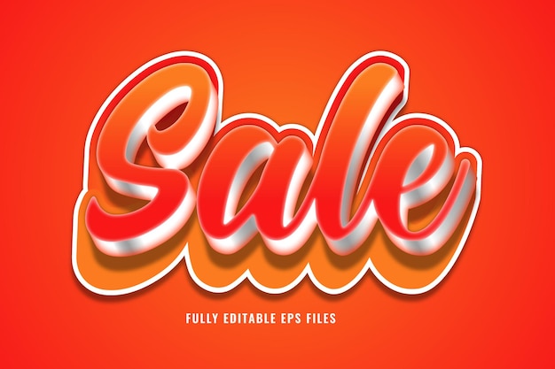 Sale 3d editable text effect