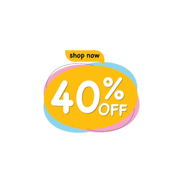 Sale 40 off banner design template