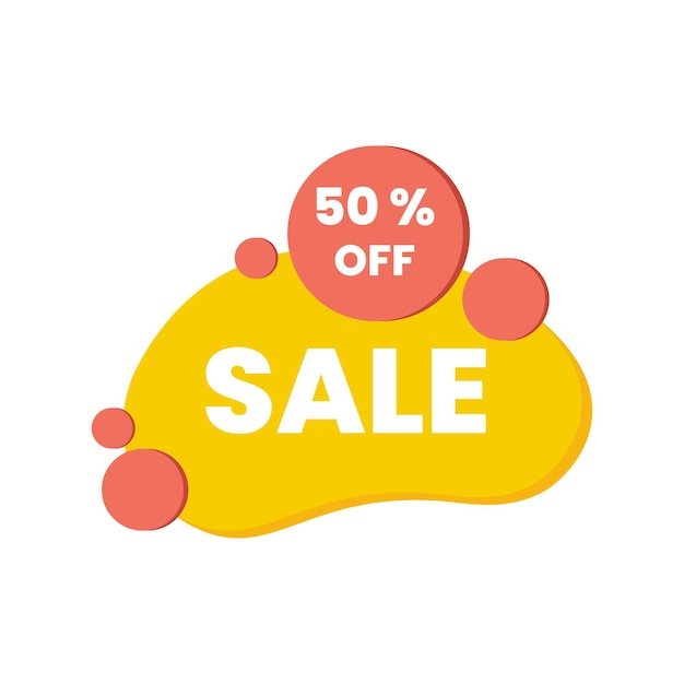 Sale 50 bubble banner design template discount tag buy now vector illustration