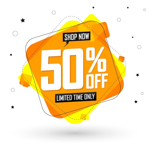 50% 할인 포스터 디자인 템플릿