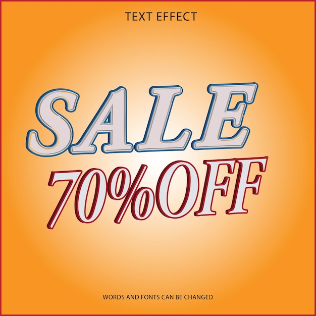 Vector sale 70 off 3d effect illustration editable text