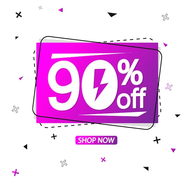 Vector sale 90 off poster design template