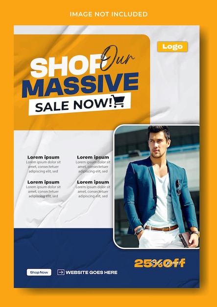 sale ads promotional flyer template design