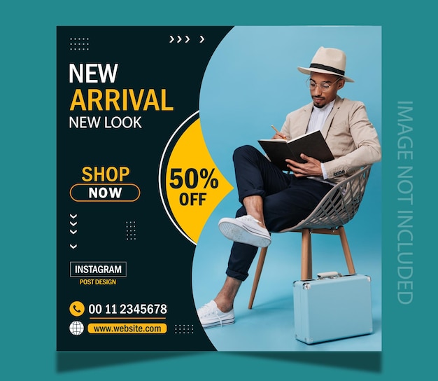 Sale advertising instagram post design