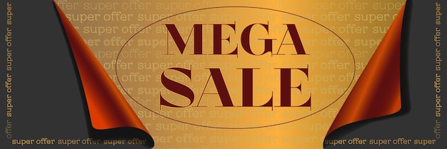 sale background with realistic paper design