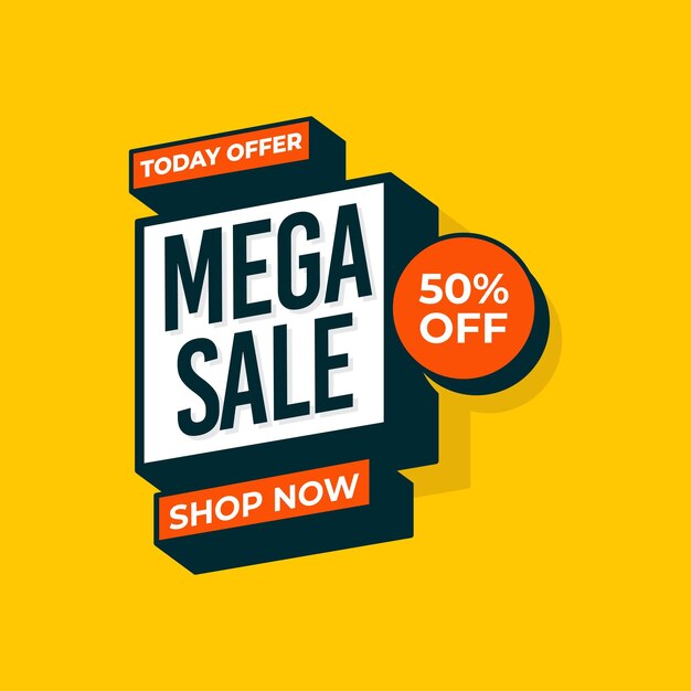 Sale banner design background discount 5025 off special offer