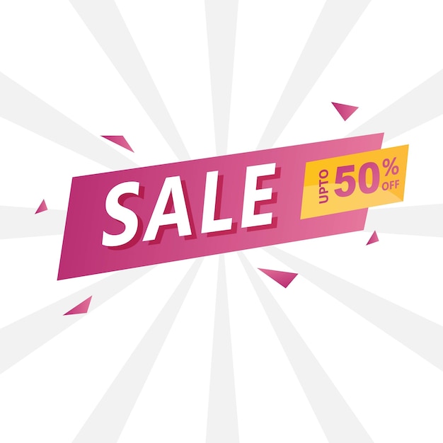 Sale banner design Pink sale Hot sale