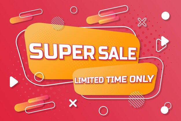 Sale banner design Sale advertisement template on abstract background Super sale promo event banner