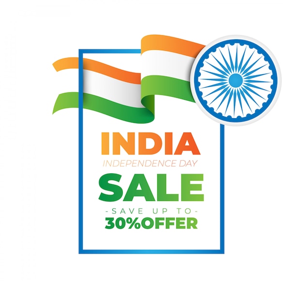 Sale banner for indian independence day celebration