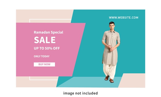 Vector sale banner for men suit