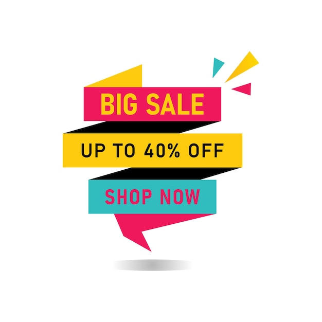 Vector sale banner percent off special offer