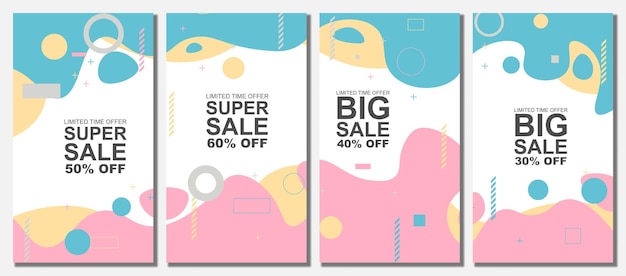 Sale banner set background