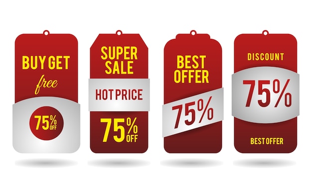 Vector sale banner set