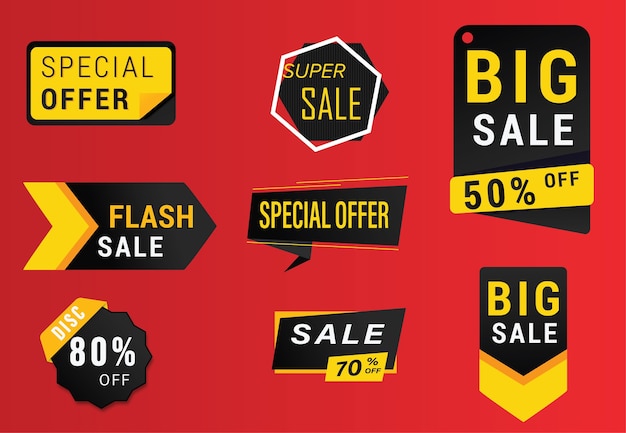 Vector sale banner set