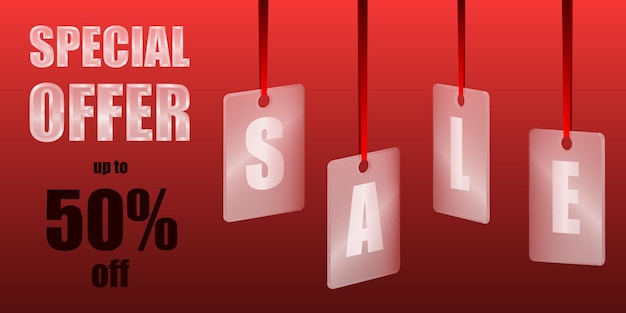 Vector sale banner. special offer. discount banner template