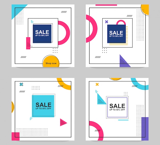 Sale banner template abstract