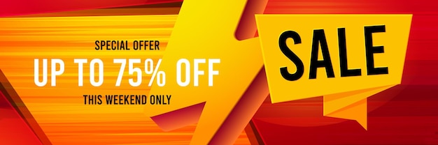 Sale banner template background