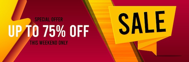 Sale banner template background