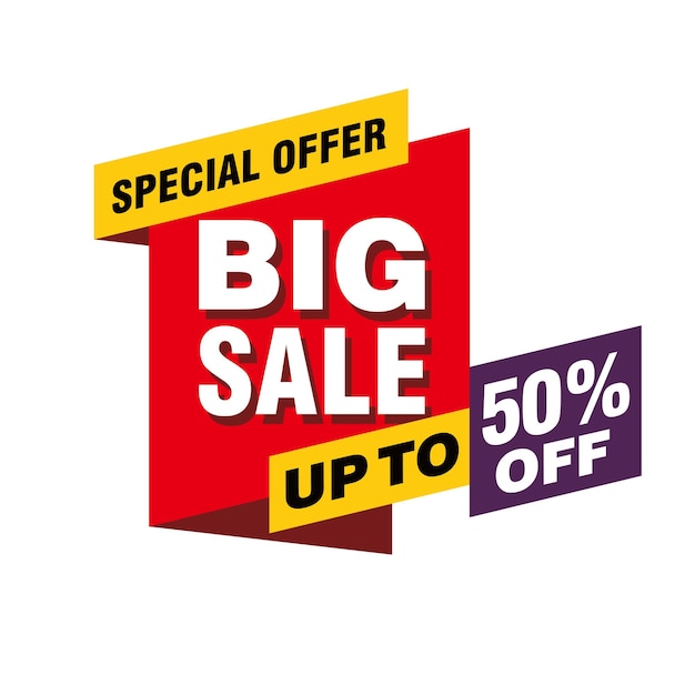 Sale banner template design, Big sale special offer. end of season special offer banner.