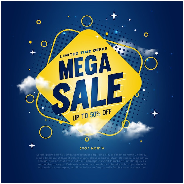 Sale banner template design Big sale special offer Vector illustration