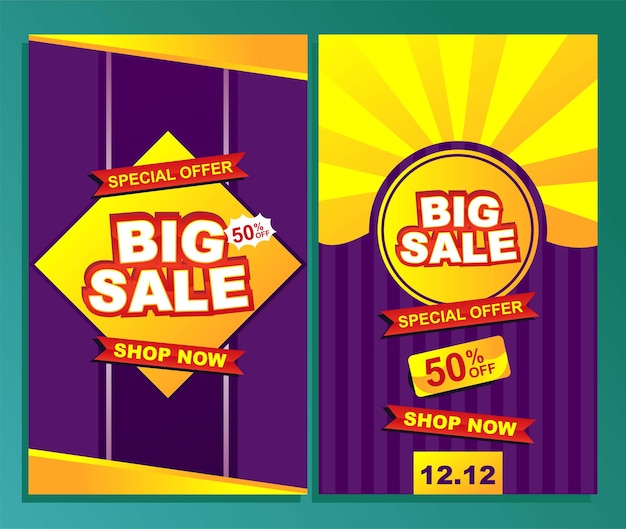 Sale banner template design, Big sale special up to 50% off