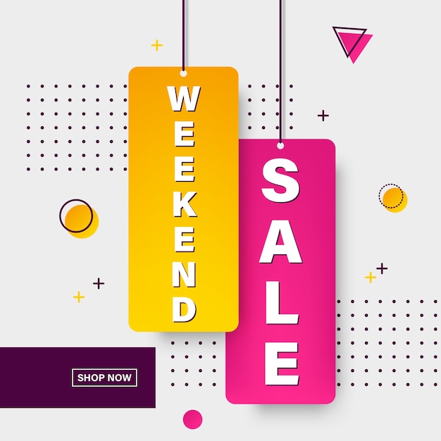 Sale banner template design for web.