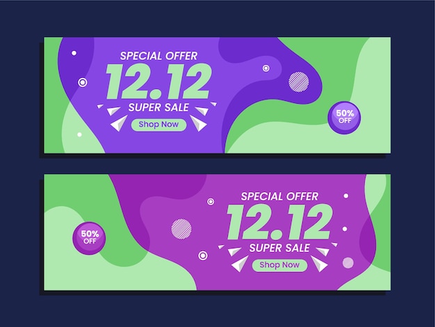 Sale banner template flat design