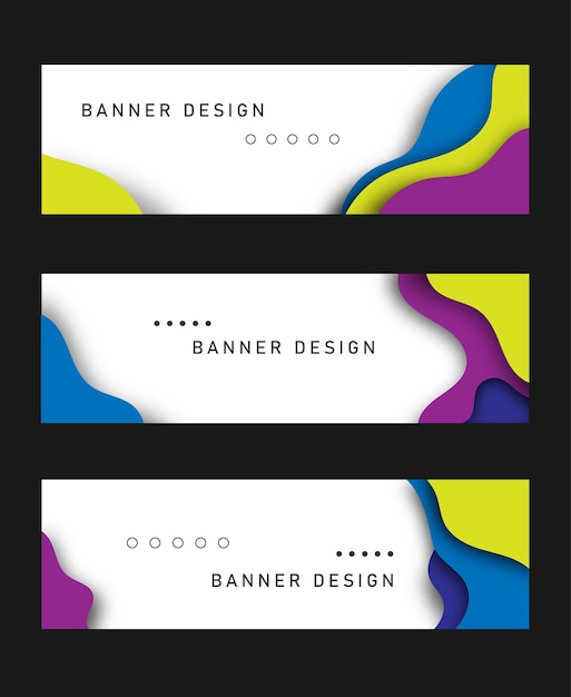 Vector sale banner template papercut style promotion sign geometric organic shape background