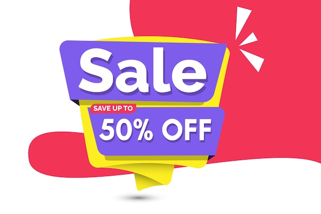 Sale banner template promotion poster special offer up to 50 off