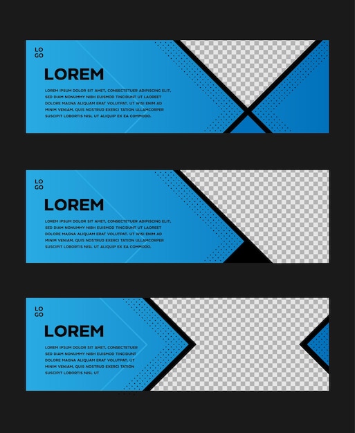 Vector sale banner template promotion sign geometric triangle shape blue background