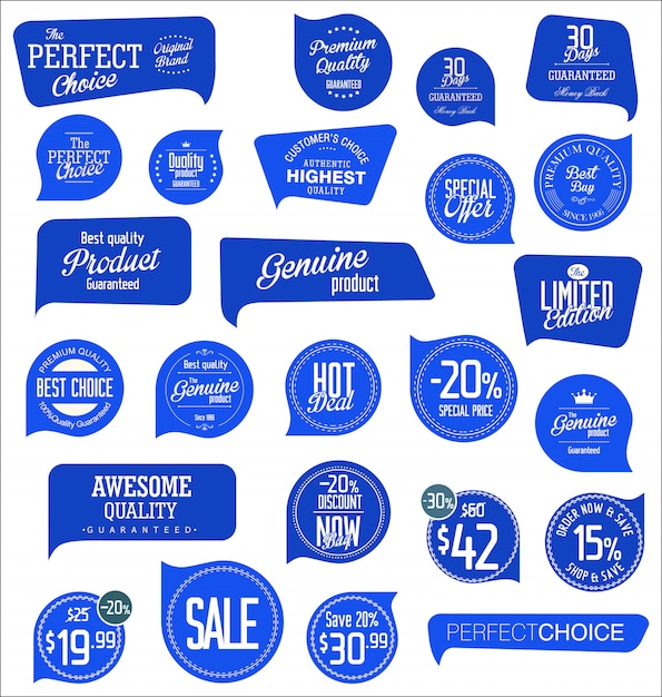 Vector sale banner templates design and special offer tags collection