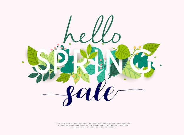 Sale Banner with flowers