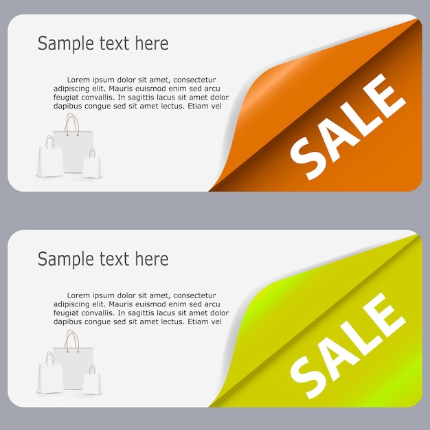 Vector sale banner with place for your text. vector illustration