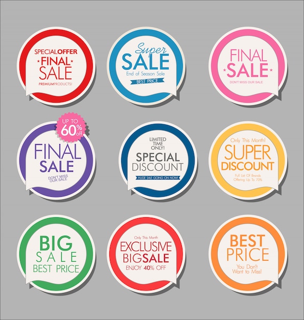 Vector sale banners