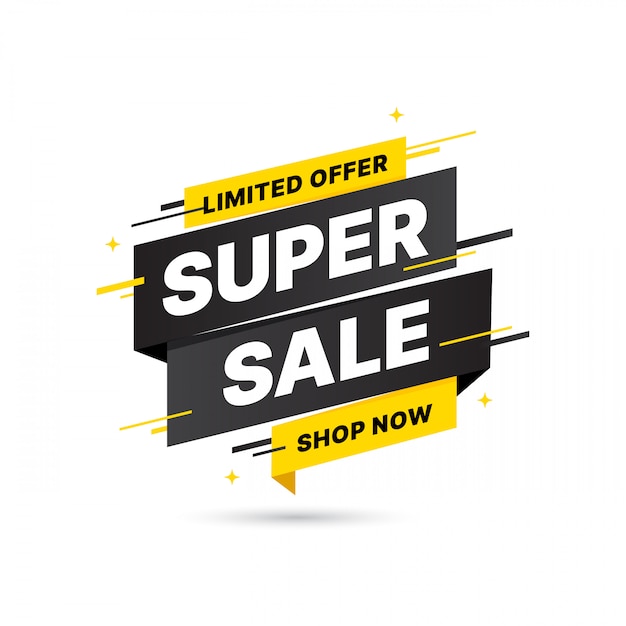 Vector sale bannersuper deal sale banner template design, big sale special offer. end of season special offer banner. abstract promotion graphic element.