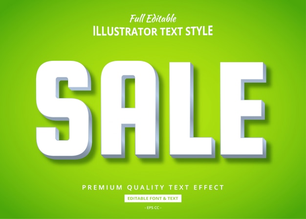 Sale Clean 3d Text Style Effect