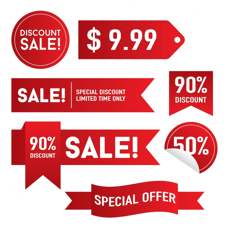 Vector sale and discount badge