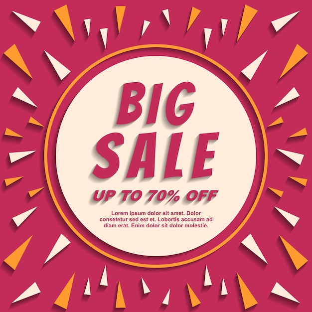 Vector sale discount banner template promotion, special offer, big sale, discount, super sale, mega sale